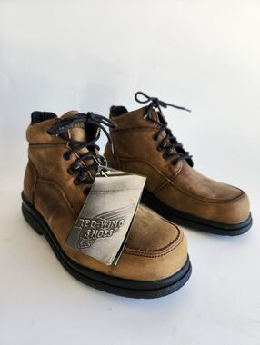 RED WING Chukka Boots  SuperSole Safety Toe Brown Nubuck Leather  Mens 10 EEE